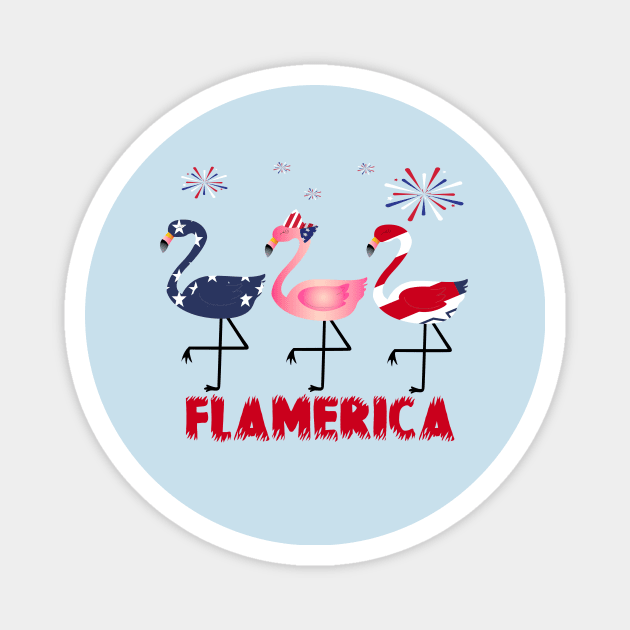 flamerica..4th of july celebration gift Magnet by DODG99